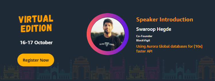 Know Your AWS Community Day India 2020 Speaker - Swaroop Hegde
